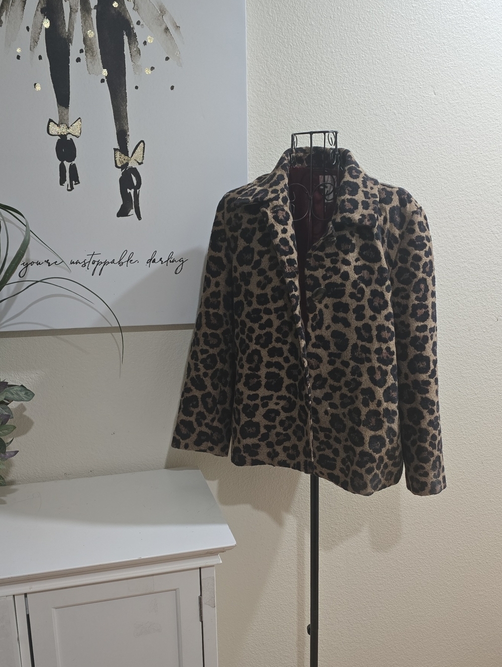 Chico's Leopard-Print Blazer in Tan and Black